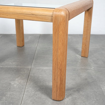 イギリスヴィンテージ ガラストップ ローテーブル