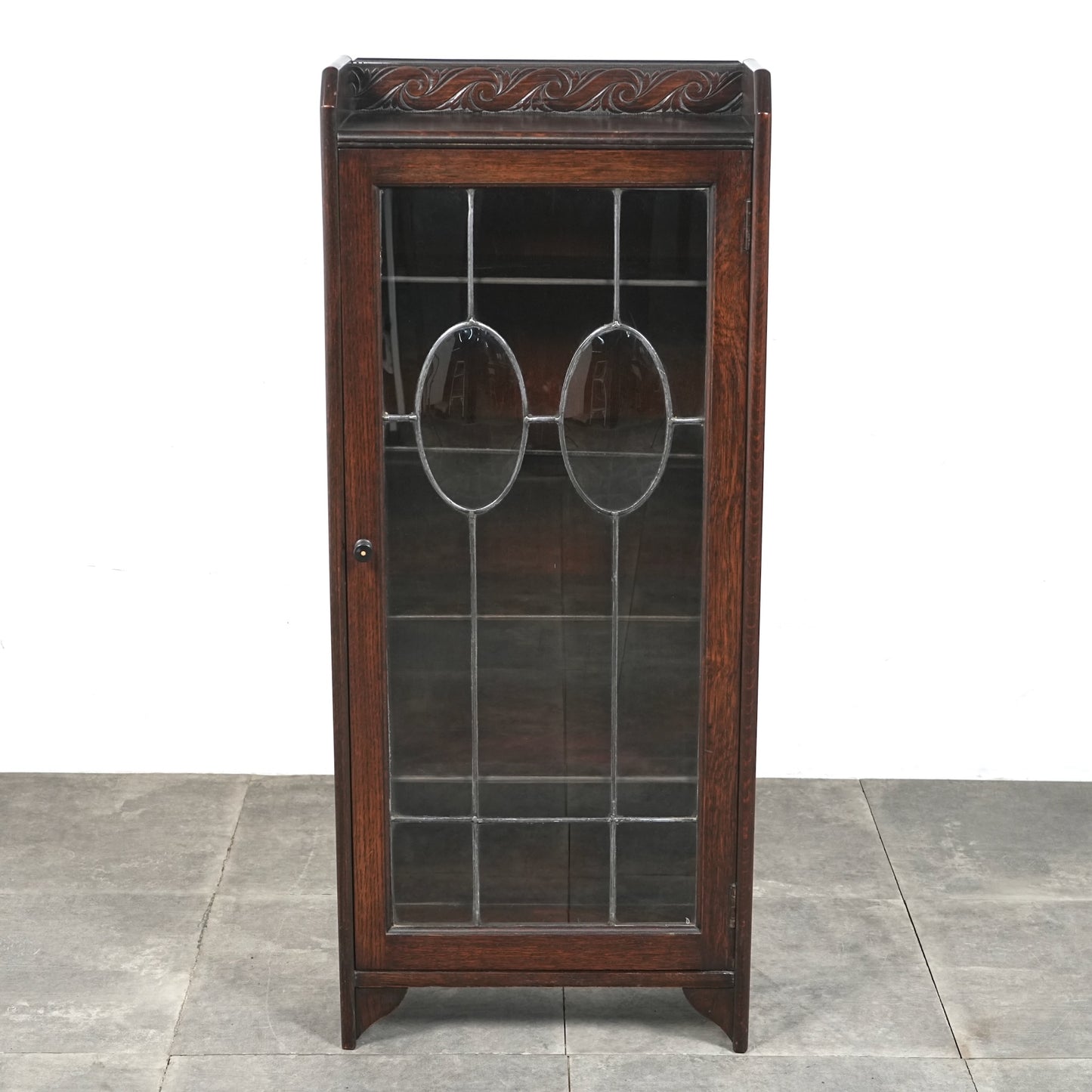 英国アンティーク ガラスキャビネット