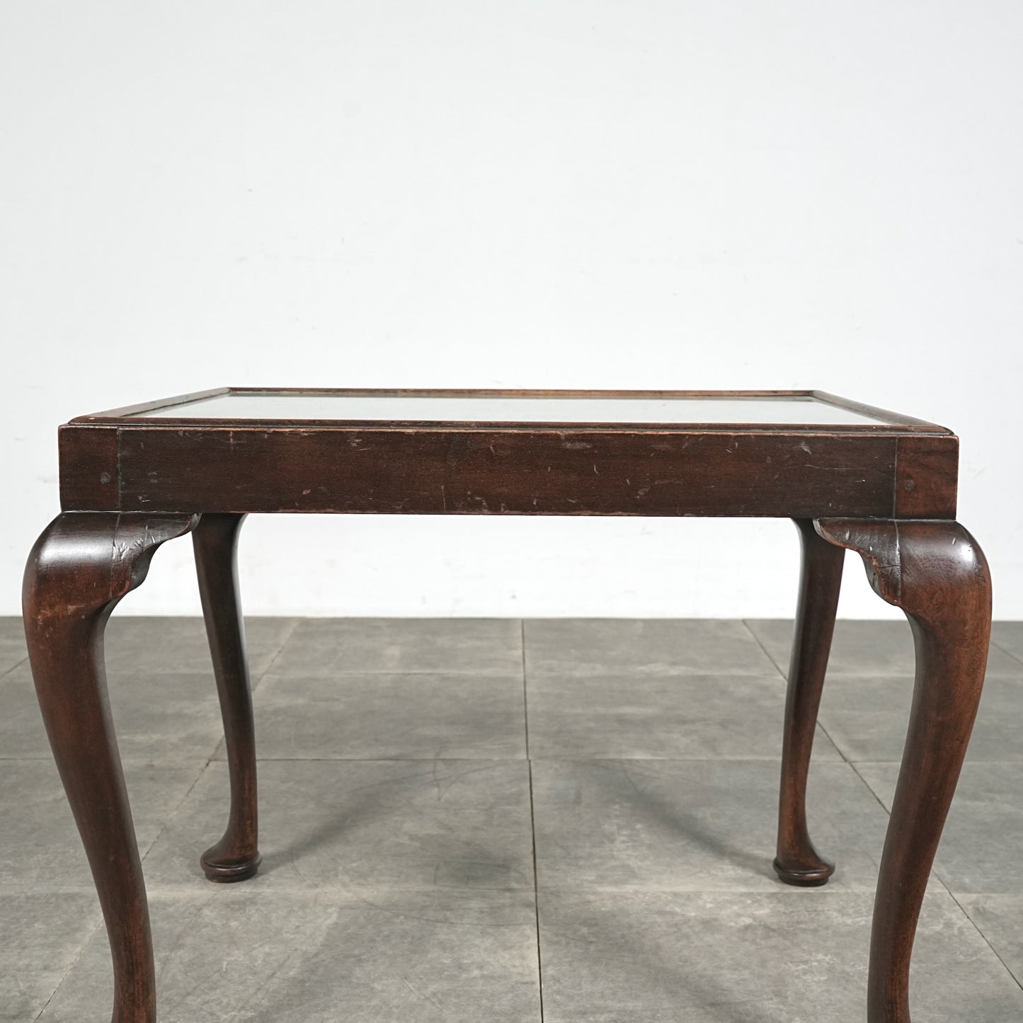 英国クラシック ガラストップローテーブル