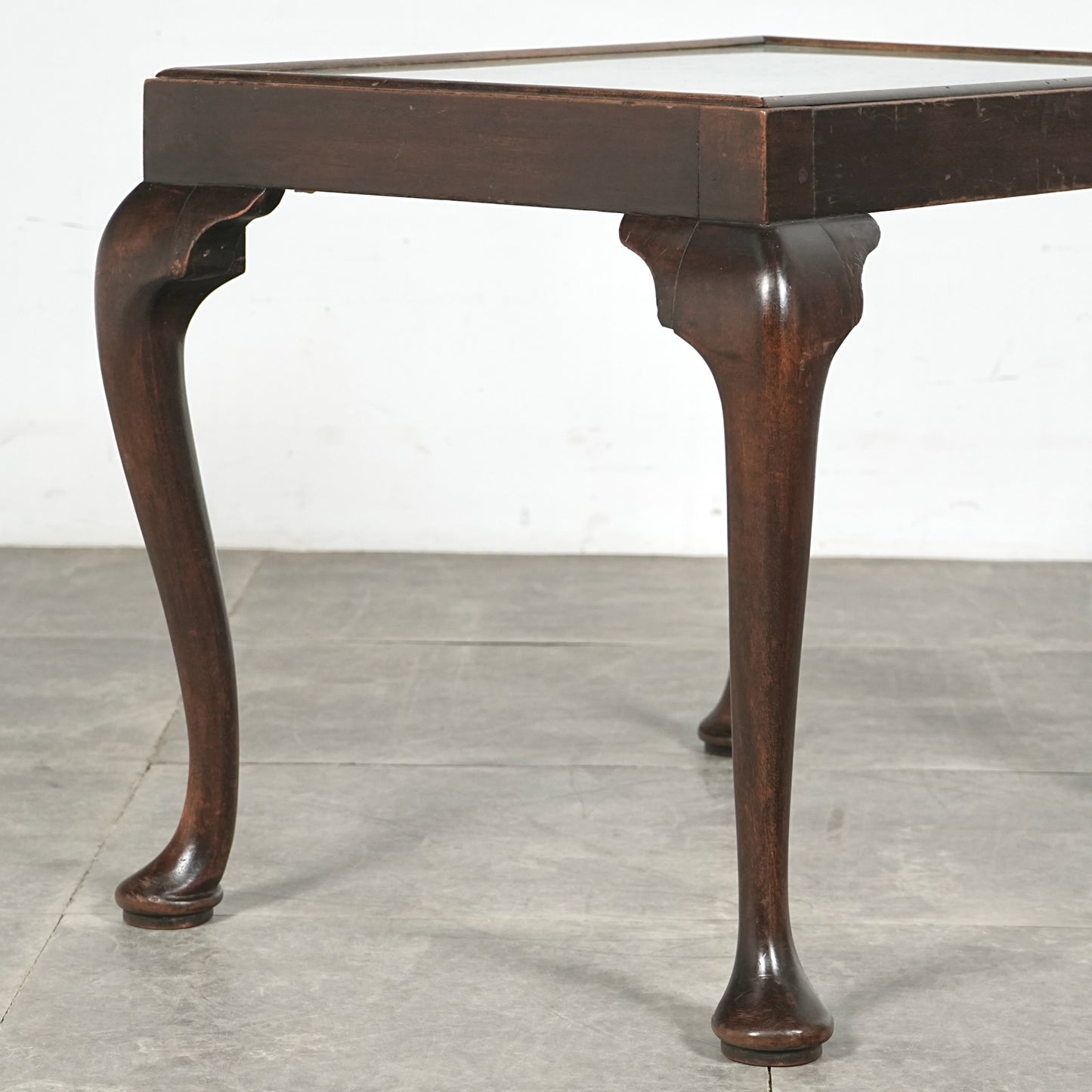 英国クラシック ガラストップローテーブル