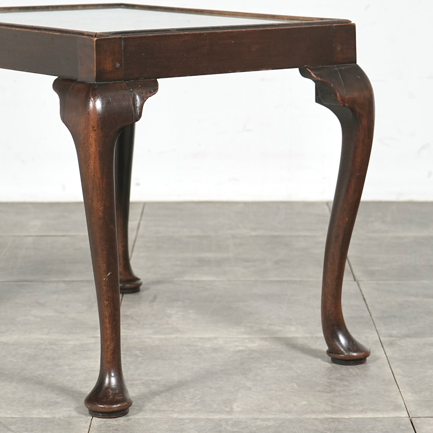 英国クラシック ガラストップローテーブル