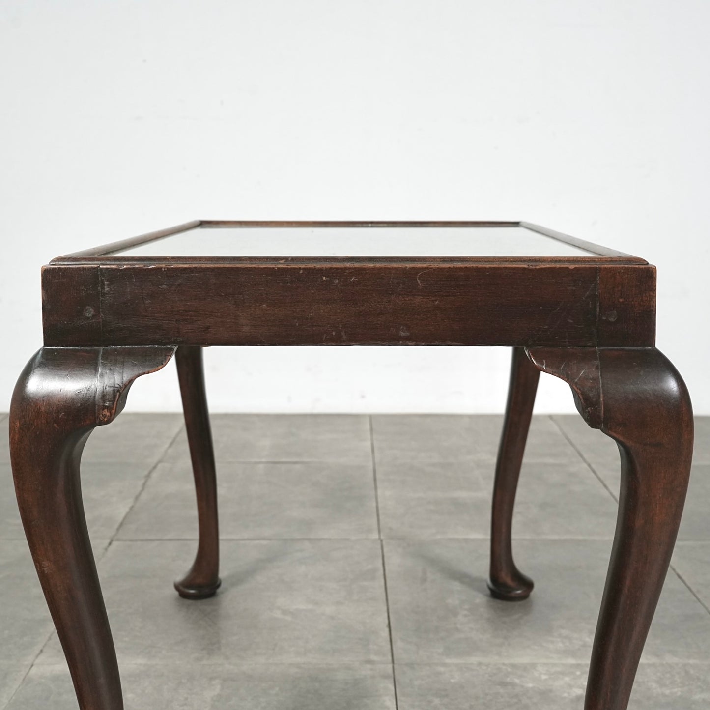 英国クラシック ガラストップローテーブル