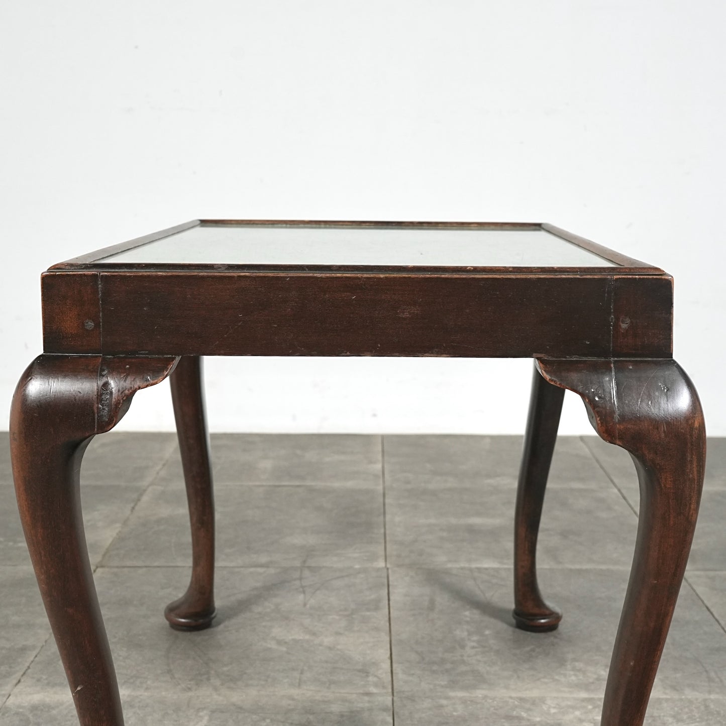 英国クラシック ガラストップローテーブル