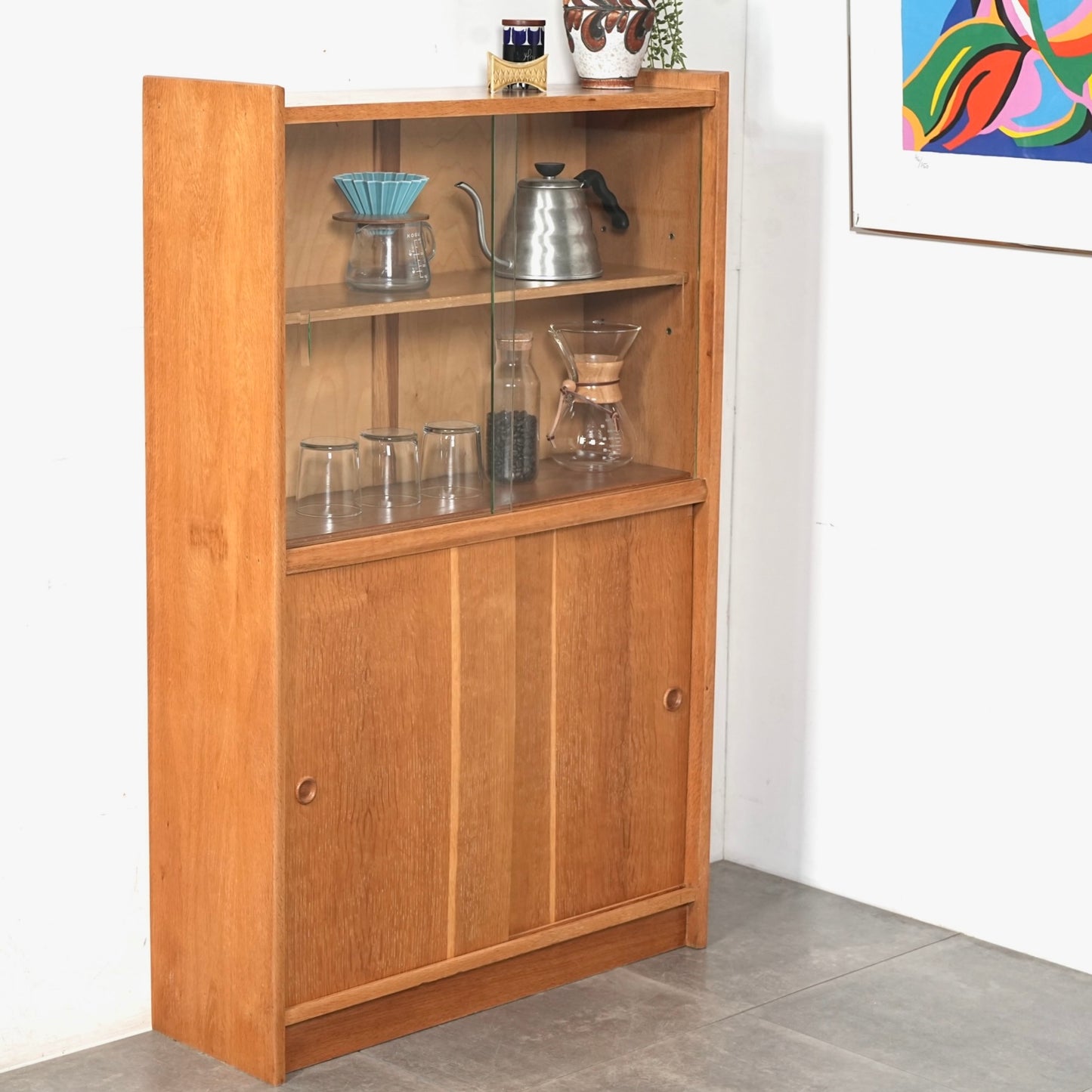 イギリスヴィンテージ ガラスキャビネット