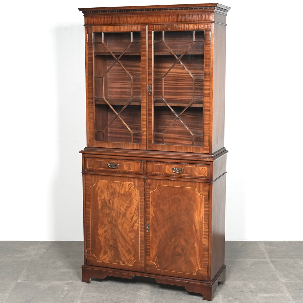 英国クラシック ヴィンテージ ガラスキャビネット