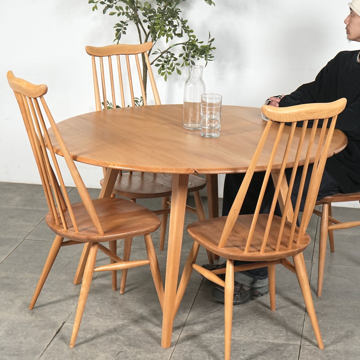 【ERCOL】ヴィンテージ ドロップリーフテーブル(メープル)