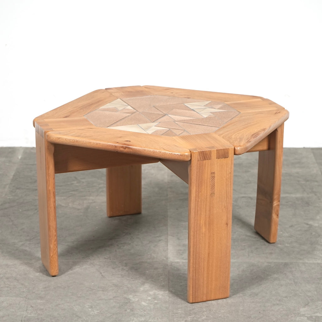 イギリスヴィンテージ タイルトップ ローテーブル