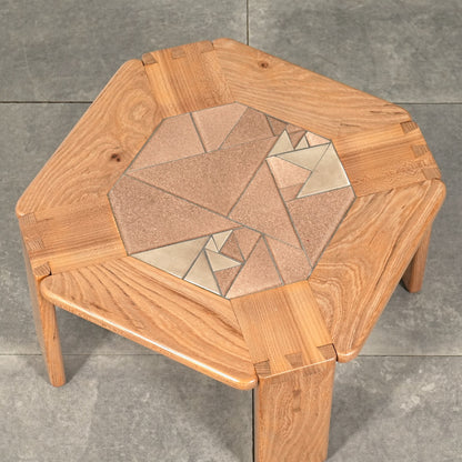 イギリスヴィンテージ タイルトップ ローテーブル