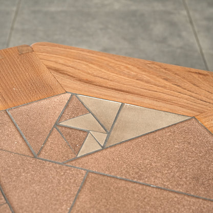 イギリスヴィンテージ タイルトップ ローテーブル