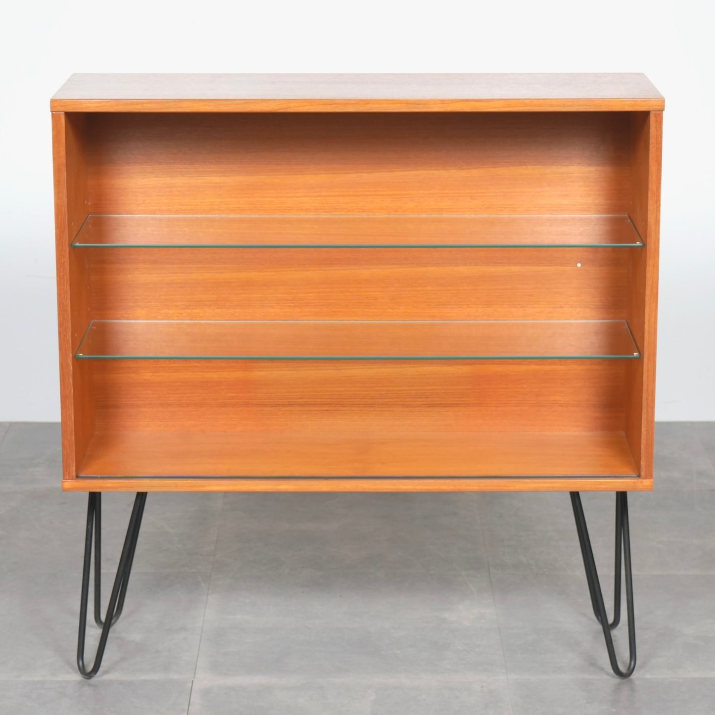 イギリスヴィンテージ ガラスキャビネット (ヘアピンカスタム)