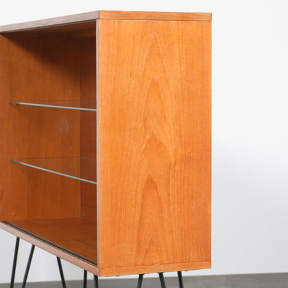 イギリスヴィンテージ ガラスキャビネット (ヘアピンカスタム)