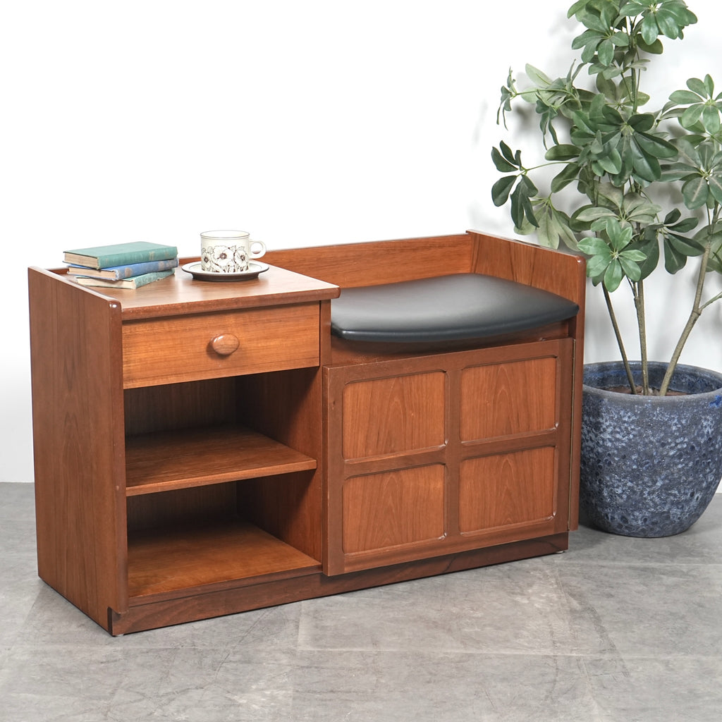 【NATHAN】ヴィンテージ テレフォンベンチ【張替済】