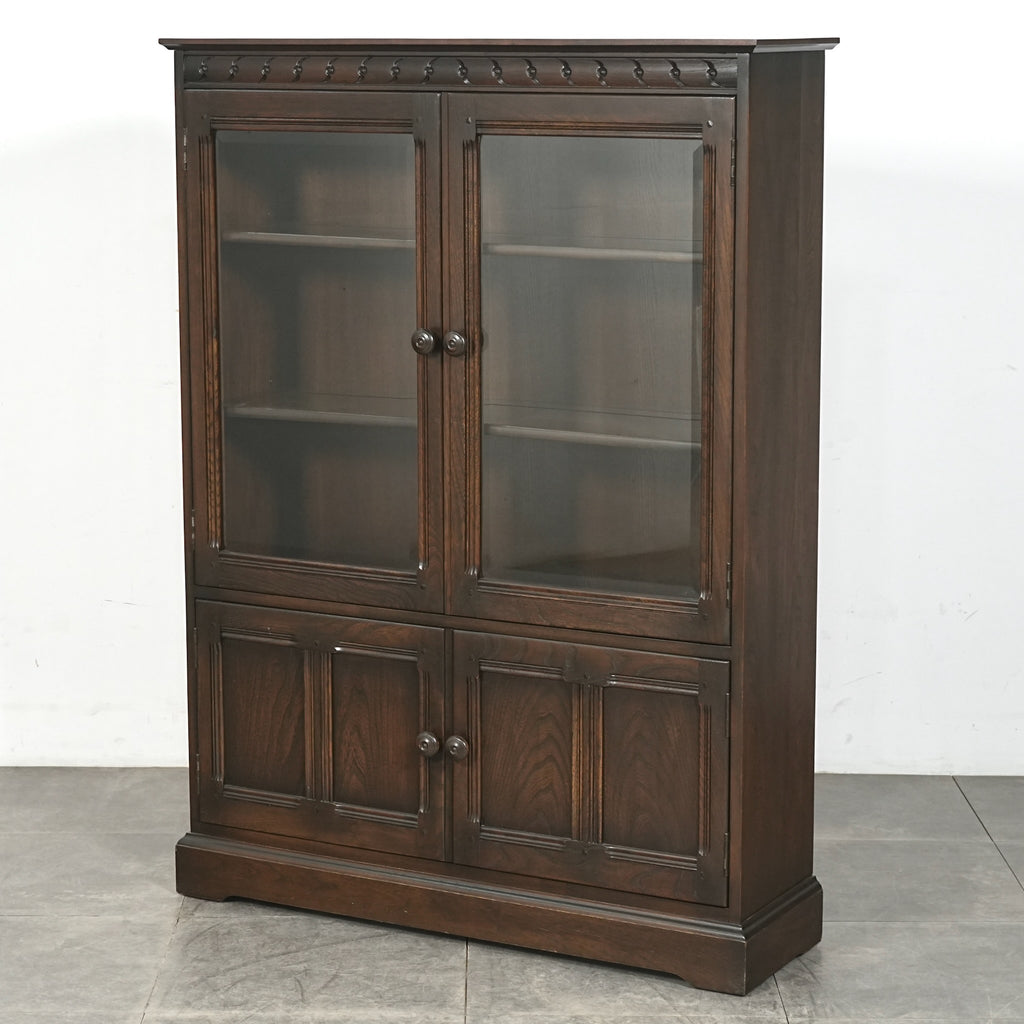 【ERCOL】ヴィンテージ ガラスキャビネット(オールドコロニアル)