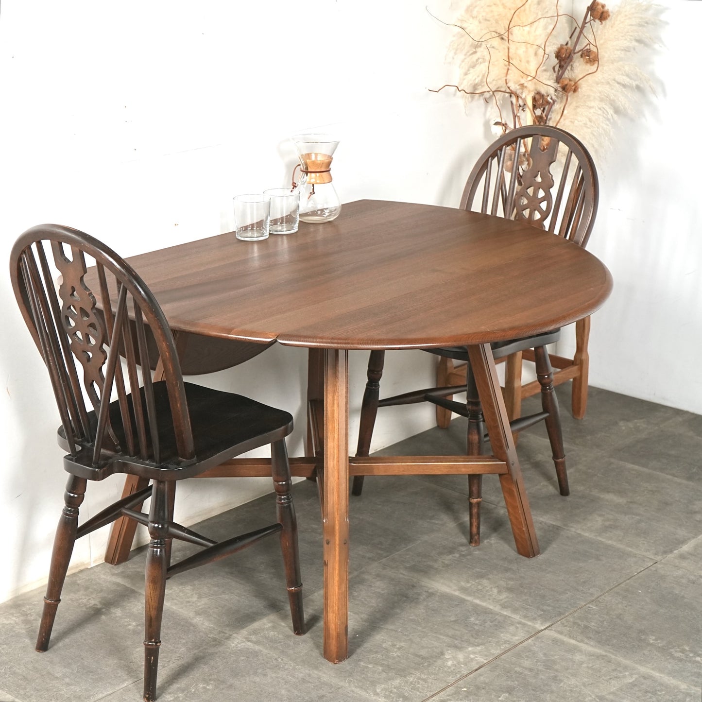 【ERCOL】ヴィンテージ ドロップリーフテーブル(オールドコロニアル)