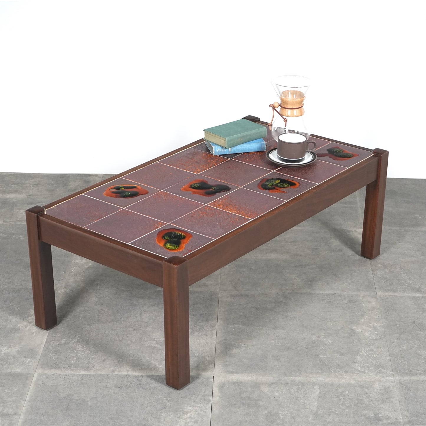 イギリスヴィンテージ タイルトップ ローテーブル