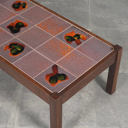 イギリスヴィンテージ タイルトップ ローテーブル