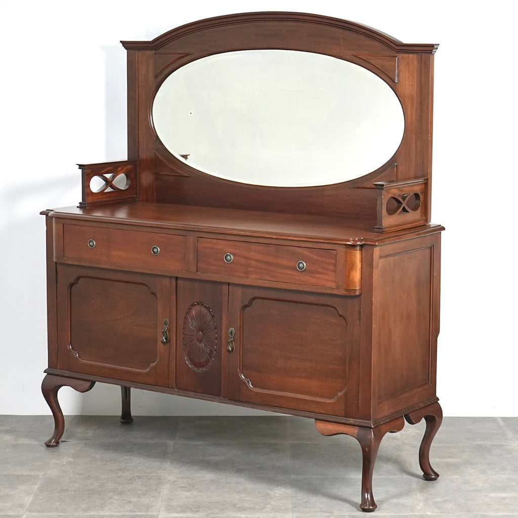 英国アンティーク ミラーバックサイドボード
