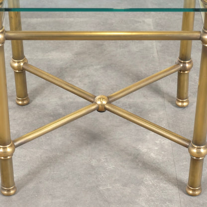 イギリスヴィンテージ ガラストップ サイドテーブル