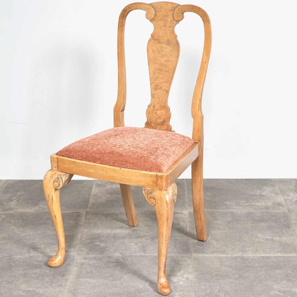 英国クラシック ヴィンテージ クイーンアンチェア【張替済】