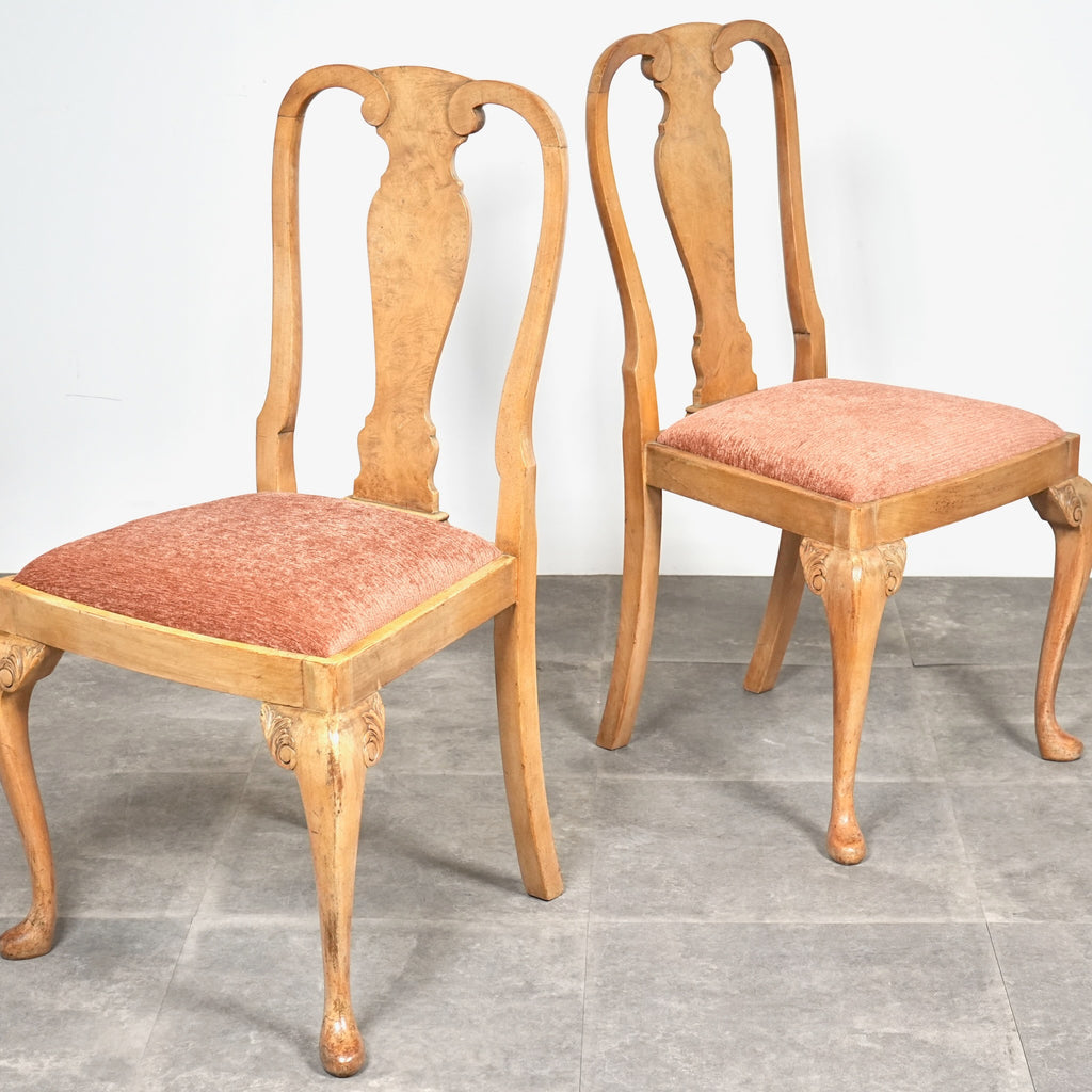 英国クラシック ヴィンテージ クイーンアンチェア【張替済】