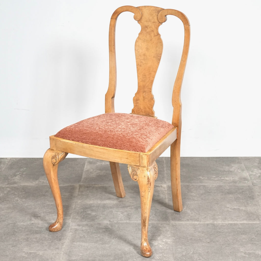 英国クラシック ヴィンテージ クイーンアンチェア【張替済】