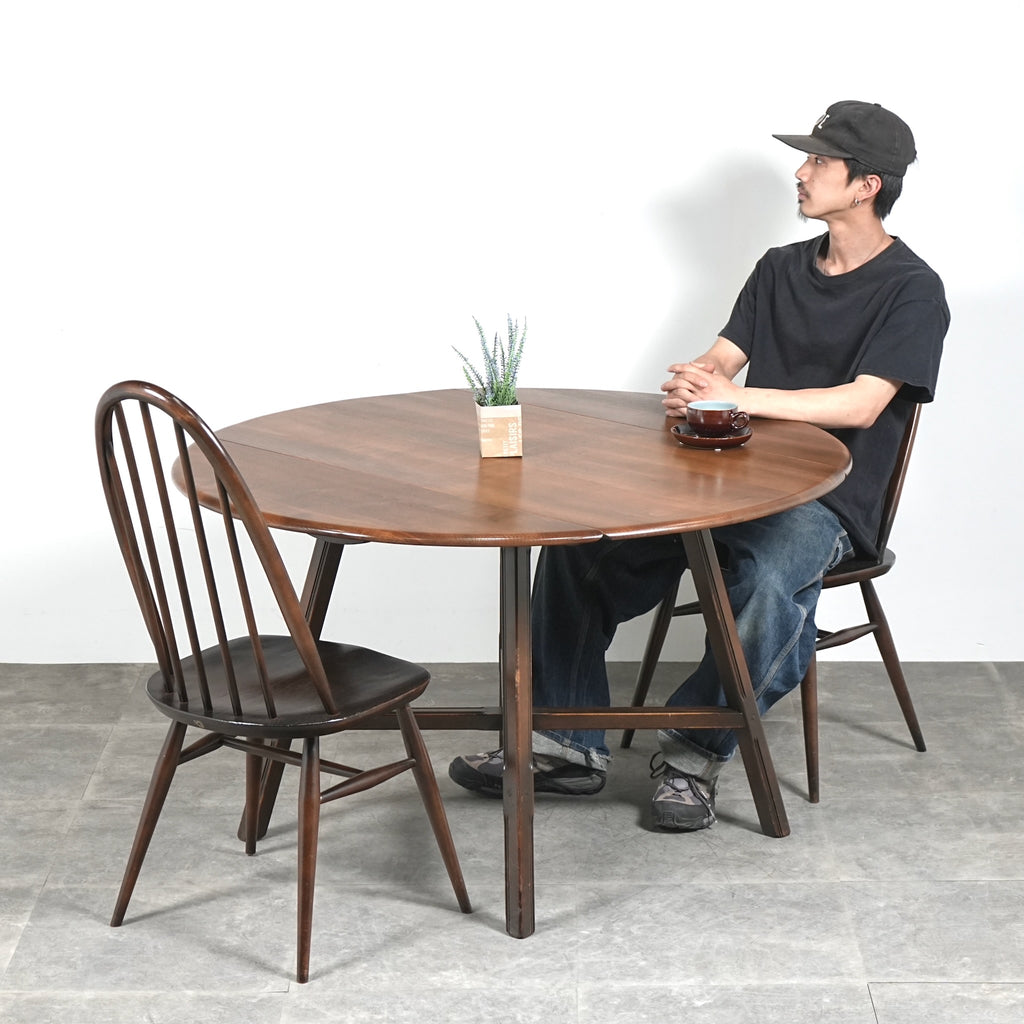 【ERCOL】ヴィンテージ ドロップリーフテーブル(オールドコロニアル)