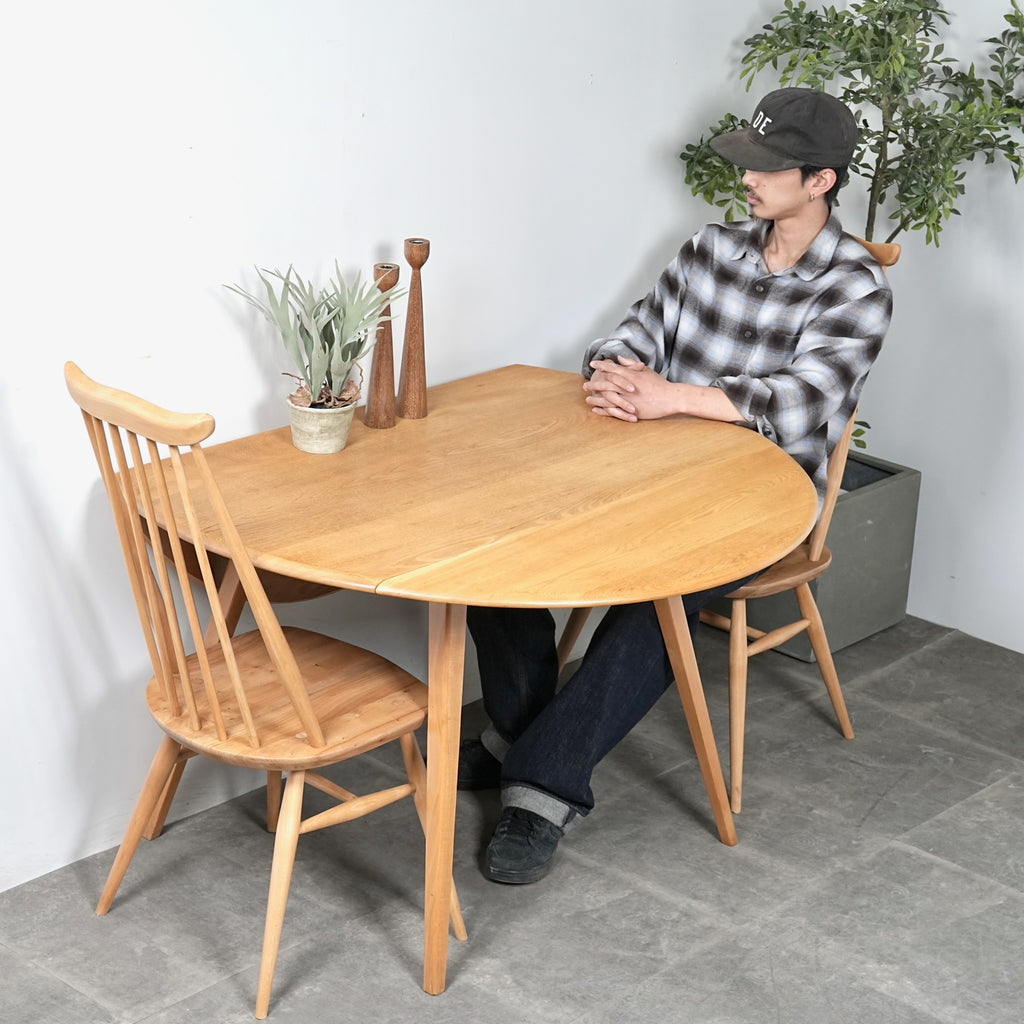 【ERCOL】ヴィンテージ ドロップリーフテーブル(メープル)