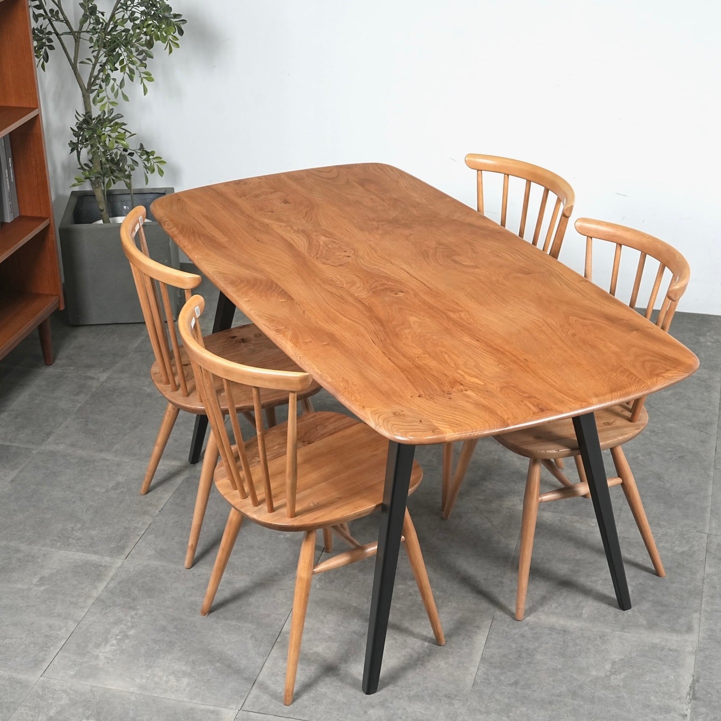 【ERCOL】ヴィンテージ レクタングルテーブル(バイカラー)