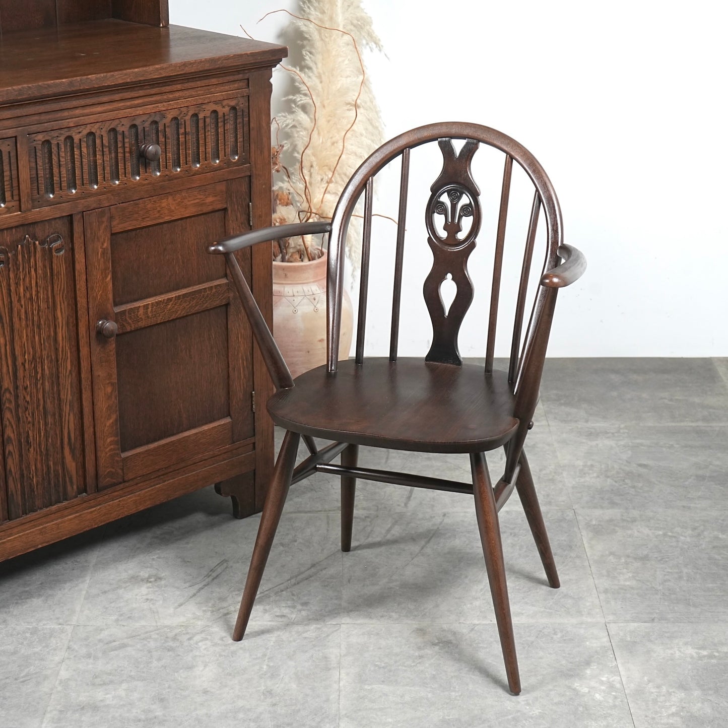 【ERCOL】オールドコロニアル  シスルバックアームチェア