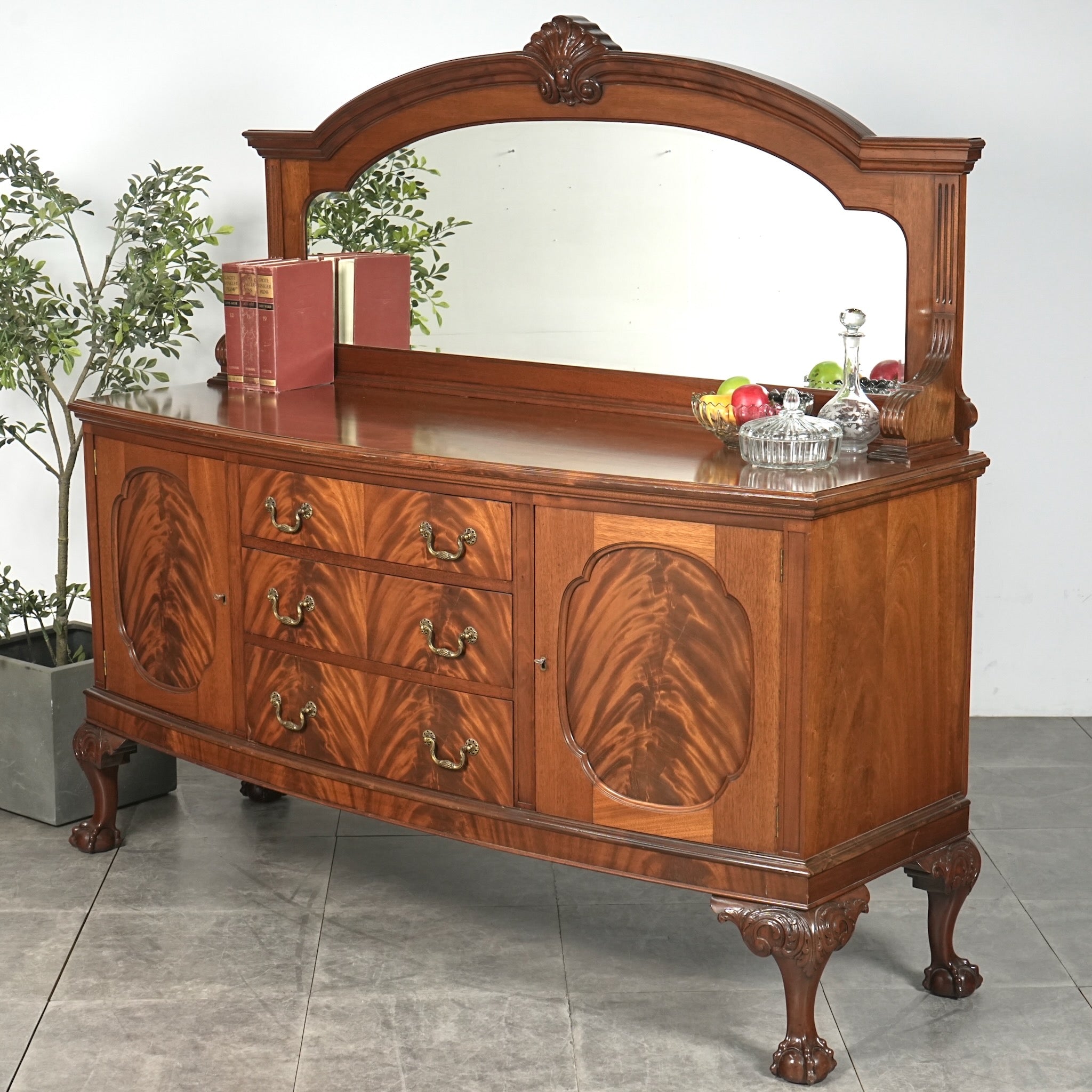 英国アンティーク ミラーバックサイドボード – TIME HYPE