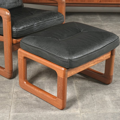 【EMC Furniture】ヴィンテージ レザーオットマン