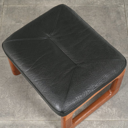 【EMC Furniture】ヴィンテージ レザーオットマン